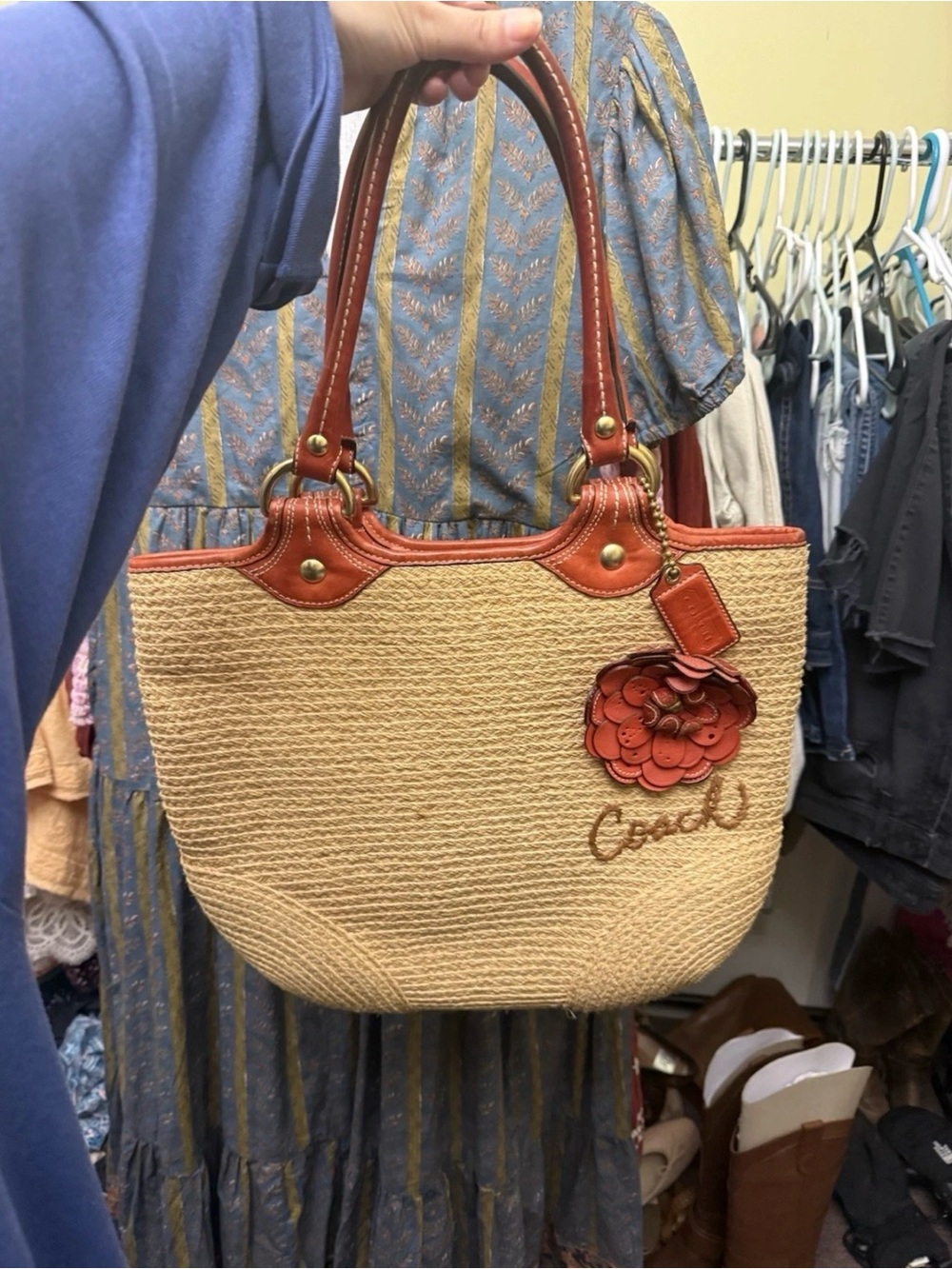 Coach Bleecker Straw Beach Tote 2008 (M0868-F13373)